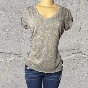 Gray V-Neck Tee/Heather Gray Women's V-Neck Tee - LEI